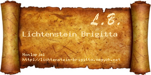 Lichtenstein Brigitta névjegykártya