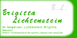 brigitta lichtenstein business card